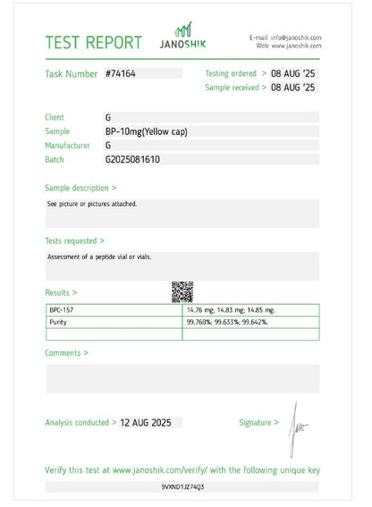 BPC-157 10mg (RECENTLY ADDED)
