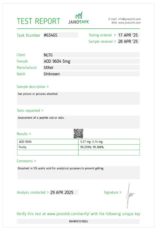 AOD-9604 5mg (RECENTLY ADDED)