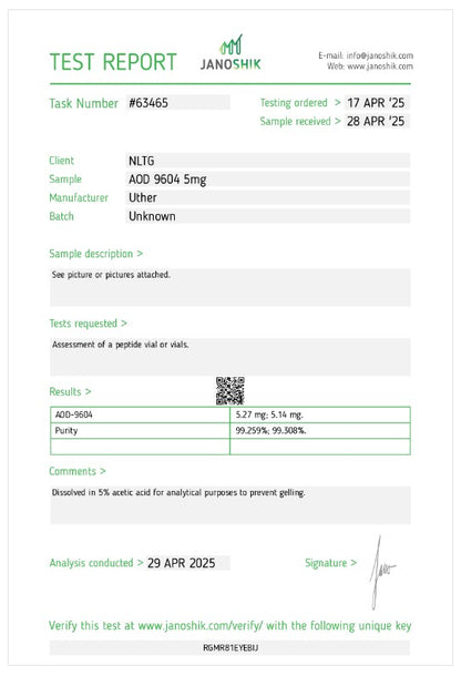 AOD-9604 5mg (RECENTLY ADDED)