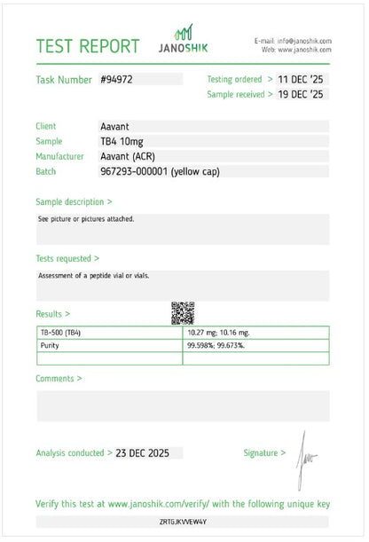 TB-4 10mg (RECENTLY ADDED)