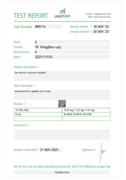 TB-500 10mg (RECENTLY ADDED)