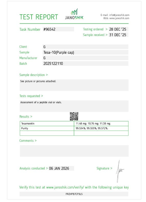 TESAMORELIN 10mg (RECENTLY ADDED)