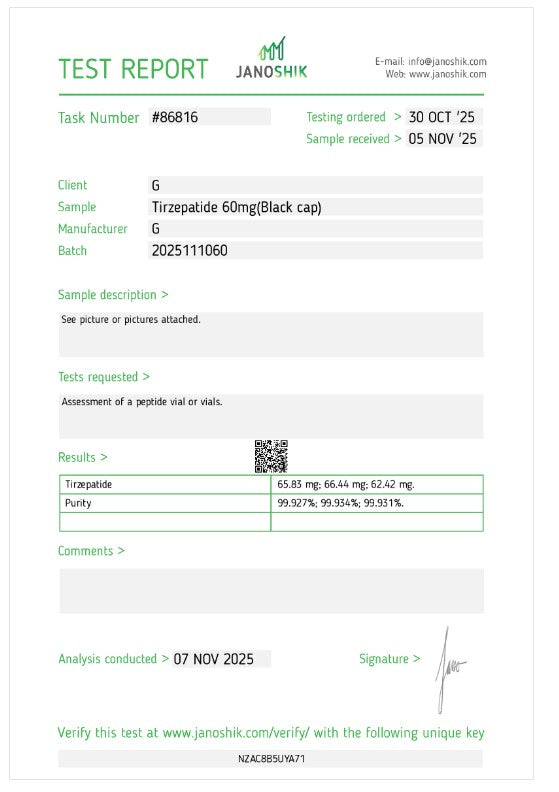 *BEST SELLER GLP-2 Tirz 60mg (restocking 01/31)